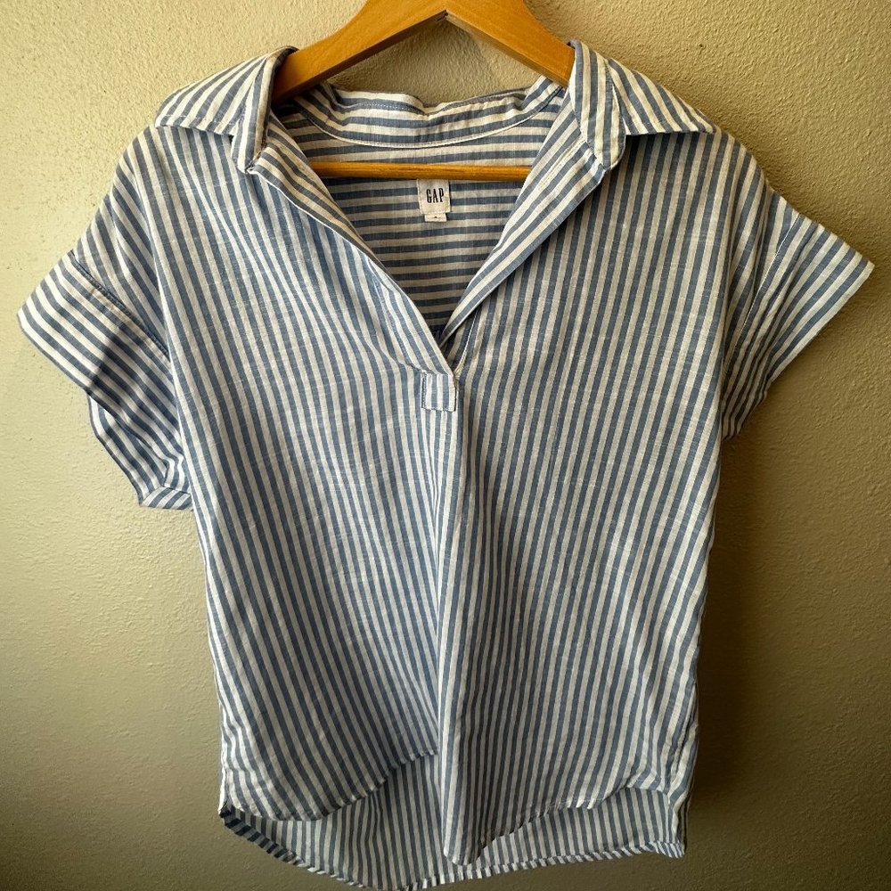 Gap Blue Striped Shirt